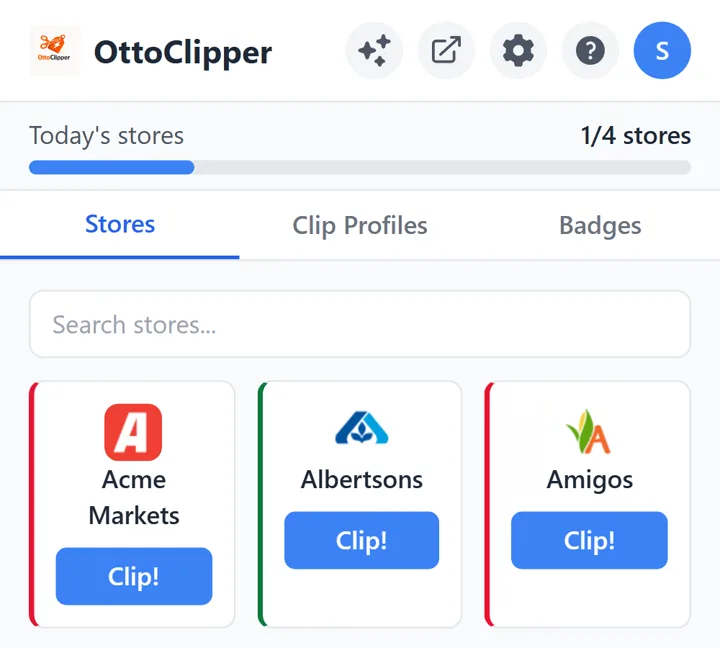 Today’s stores: 1 of 4 used